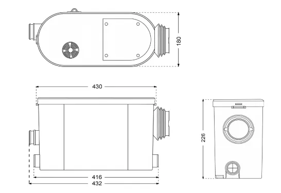 Aquamatix Silencio S – Abmessungen