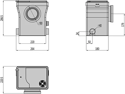 Aquamatix Cubo – Dimensions