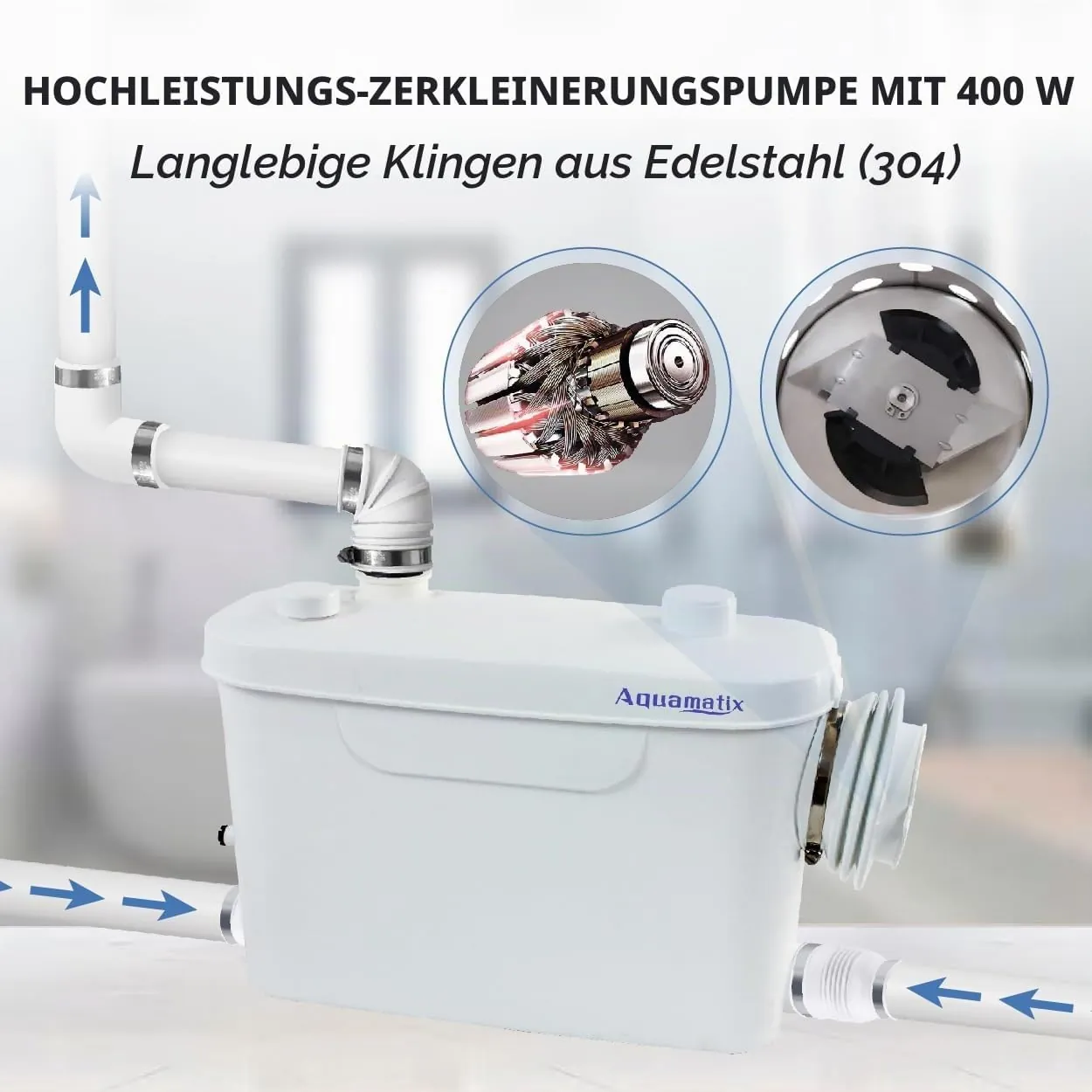 Aquamatix H400L Side – Wand-WC