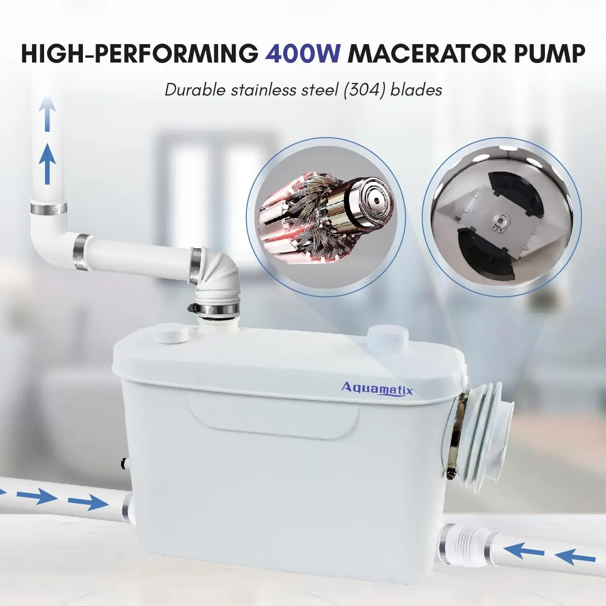 Aquamatix H400L Side – WC suspendu